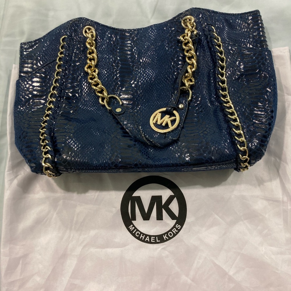 Michael Kors Blue Snake Bag
